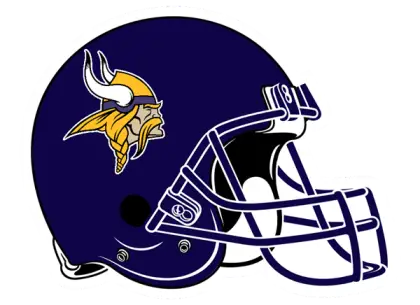 Purple Football Helmet with Viking Logo