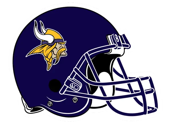 Purple Football Helmet with Viking Logo