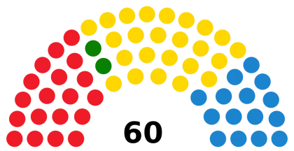Parliament Seat Distribution Map Illustration