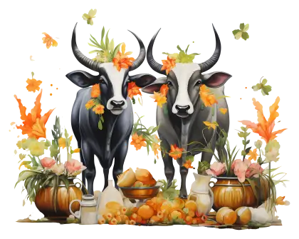 Cows with Floral Decor