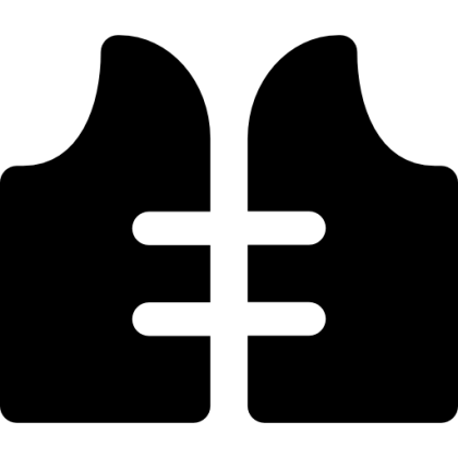 Black Life Jacket Safety Icon