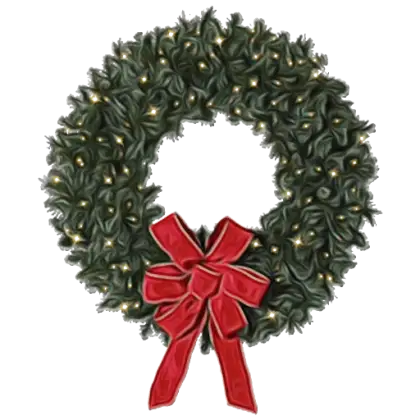 Christmas Wreath with Red Bow