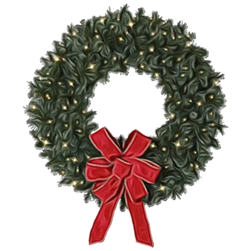 Christmas Wreath with Red Bow