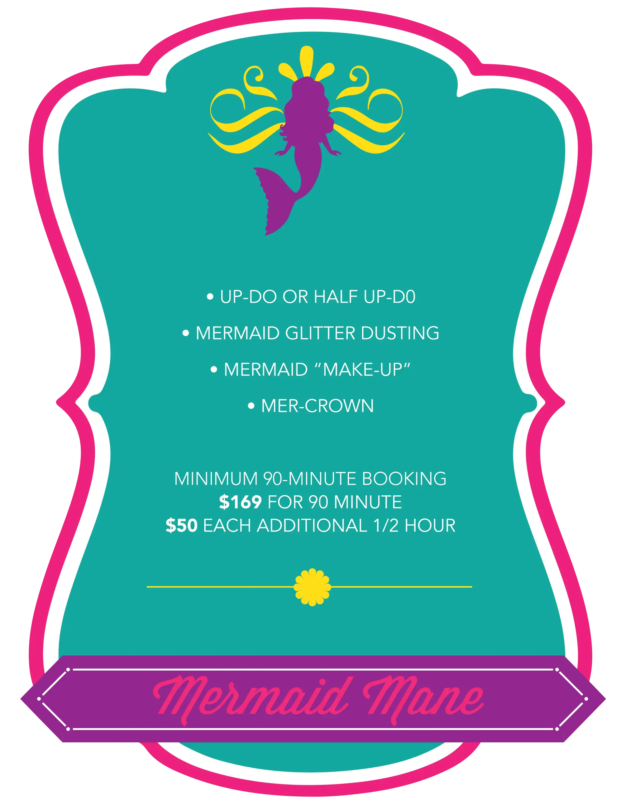 Mermaid-Themed Event Service Poster