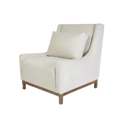 Beige Armchair with Comfortable Cushion