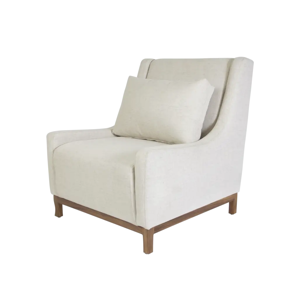 Beige Armchair with Comfortable Cushion