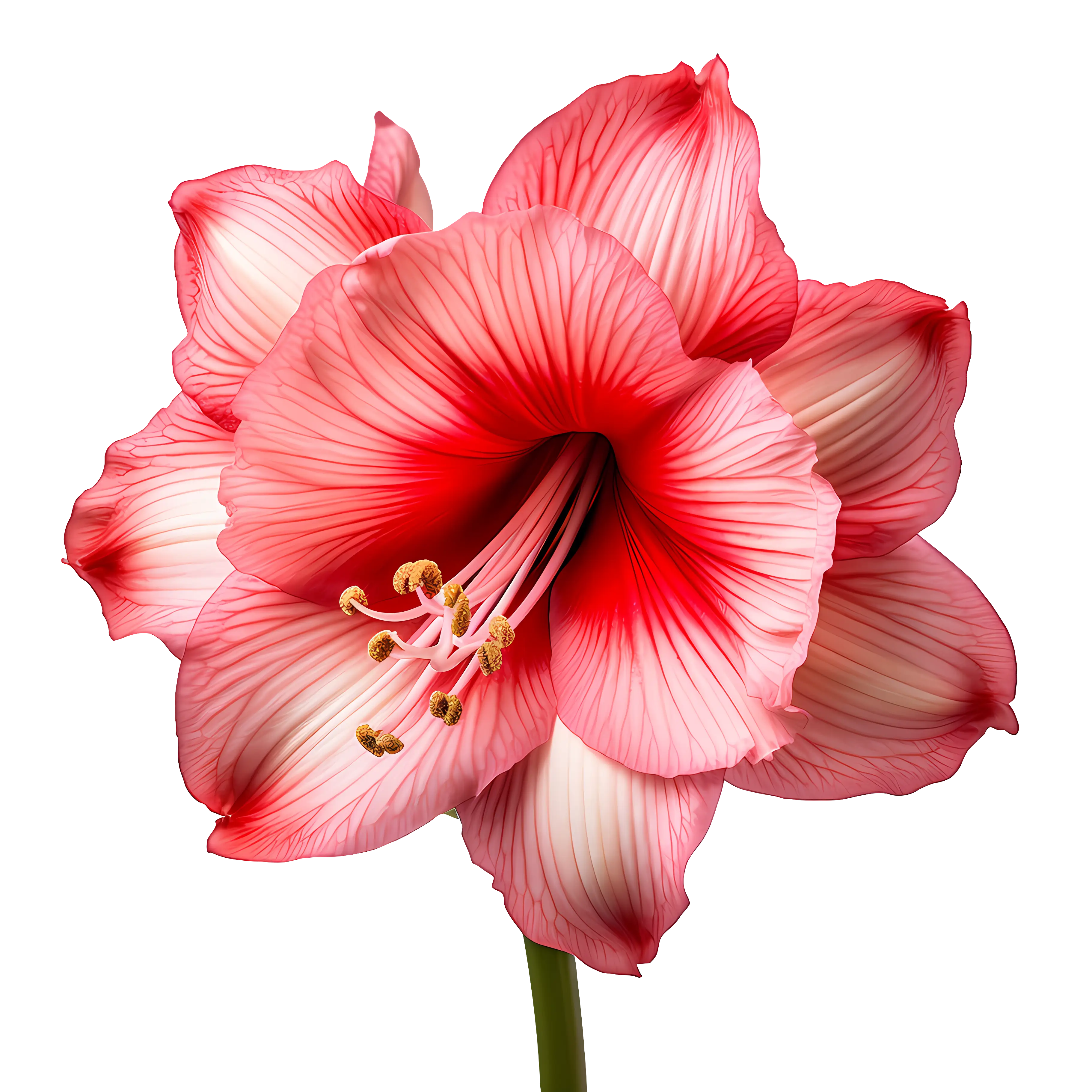 Pink Amaryllis Flower Illustration