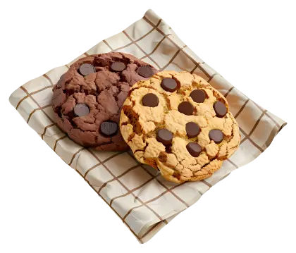 Chocolate Chip Cookies on Napkin