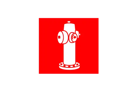 Red Fire Hydrant Sign