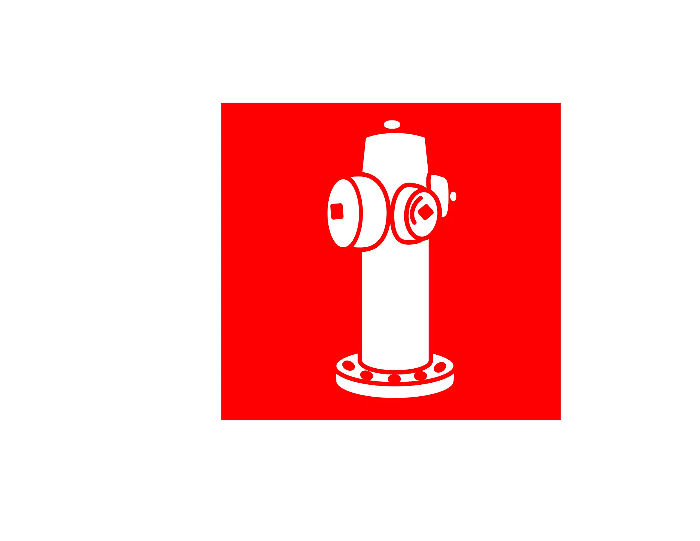 Red Fire Hydrant Sign