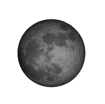 Gray Cratered Moon