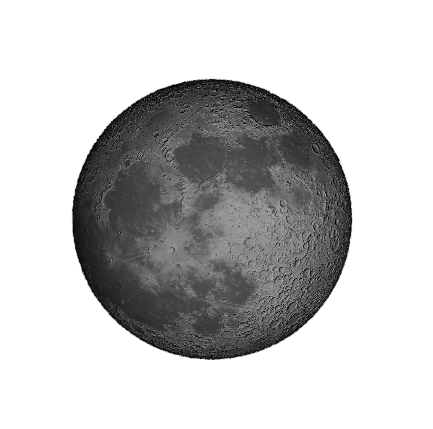 Gray Cratered Moon