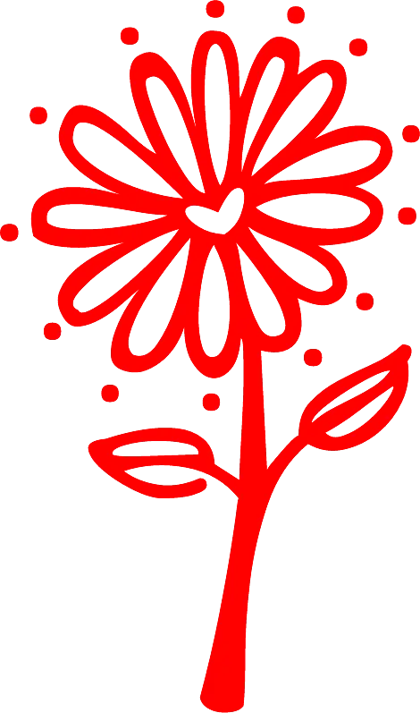 Red Flower Doodle