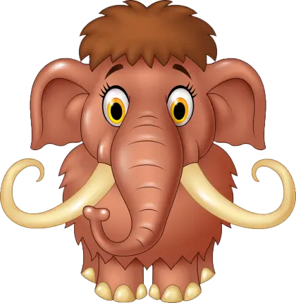 Cute Cartoon Mammoth Character Design