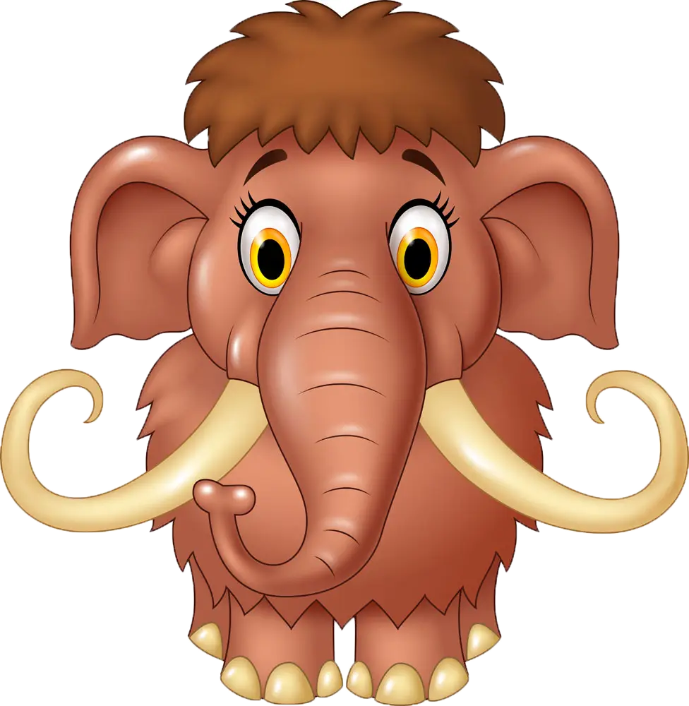 Cute Cartoon Mammoth Character Design