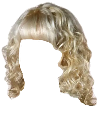 Blonde Curly Wig with Bangs