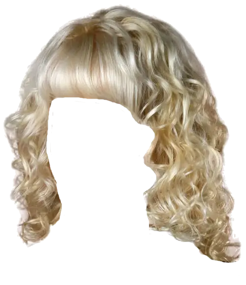 Blonde Curly Wig with Bangs
