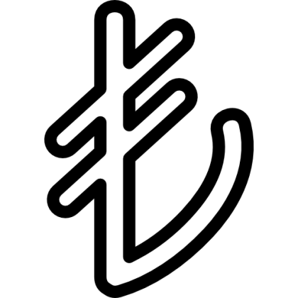 Turkish Lira Currency Symbol Design