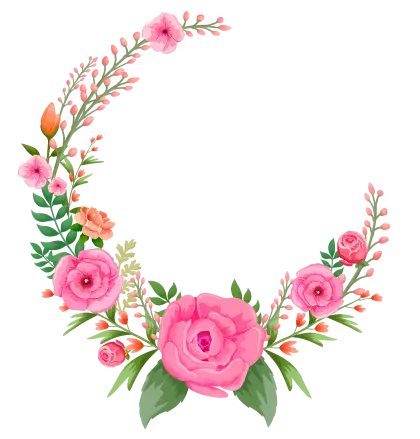 Watercolor Floral Wreath Design
