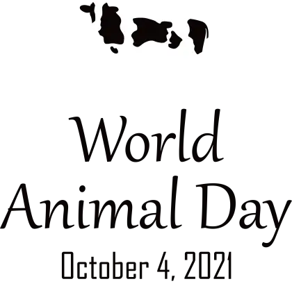 World Animal Day 2021 with Cow Illustration