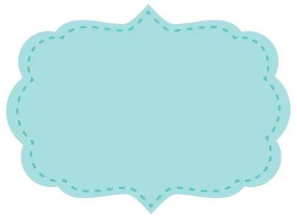 Blue Decorative Label