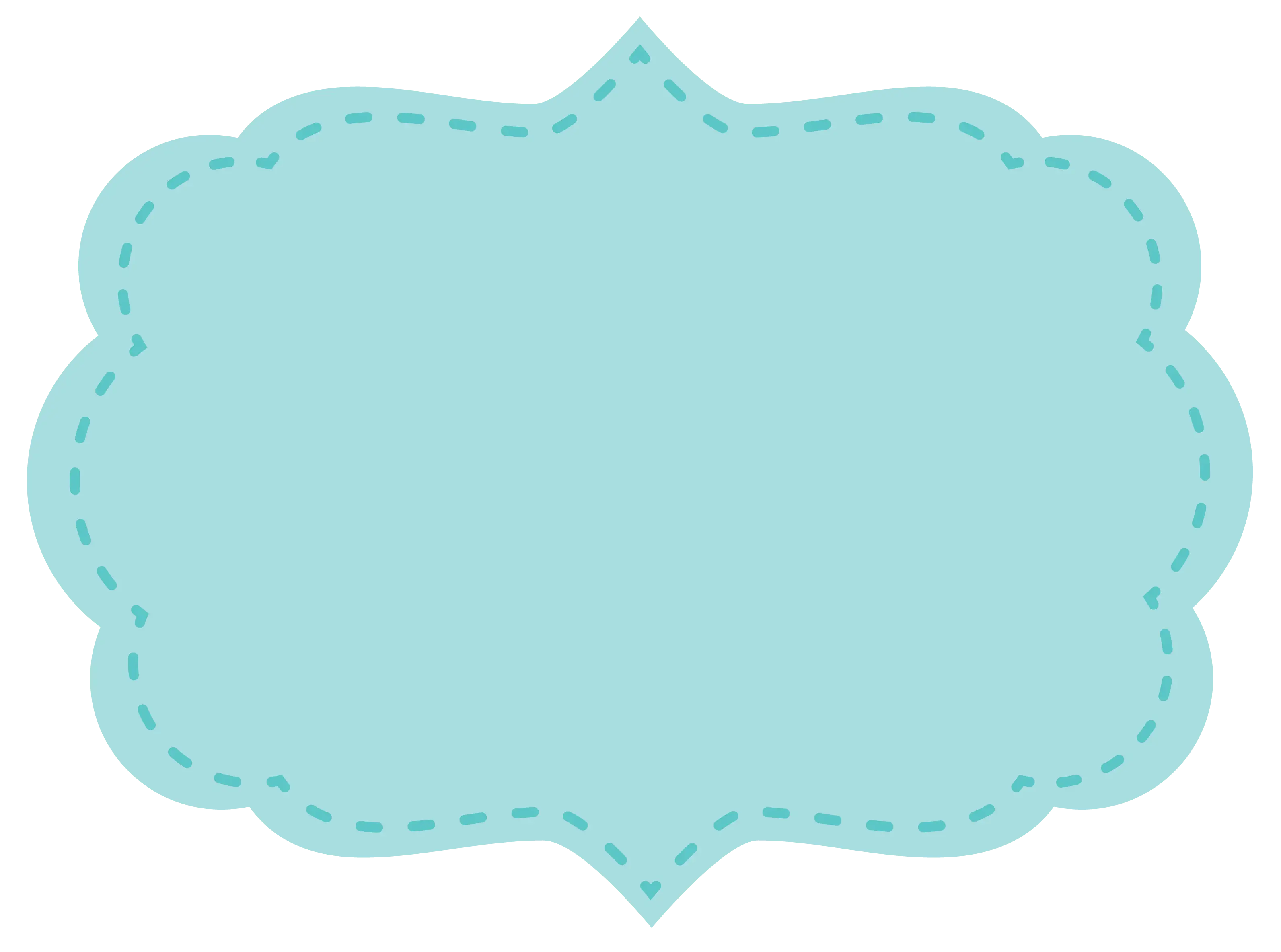 Blue Decorative Label