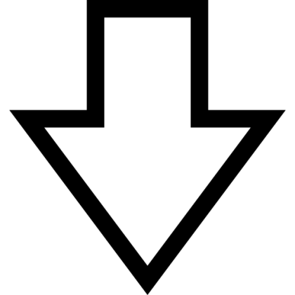 Downward Arrow Outline Symbol