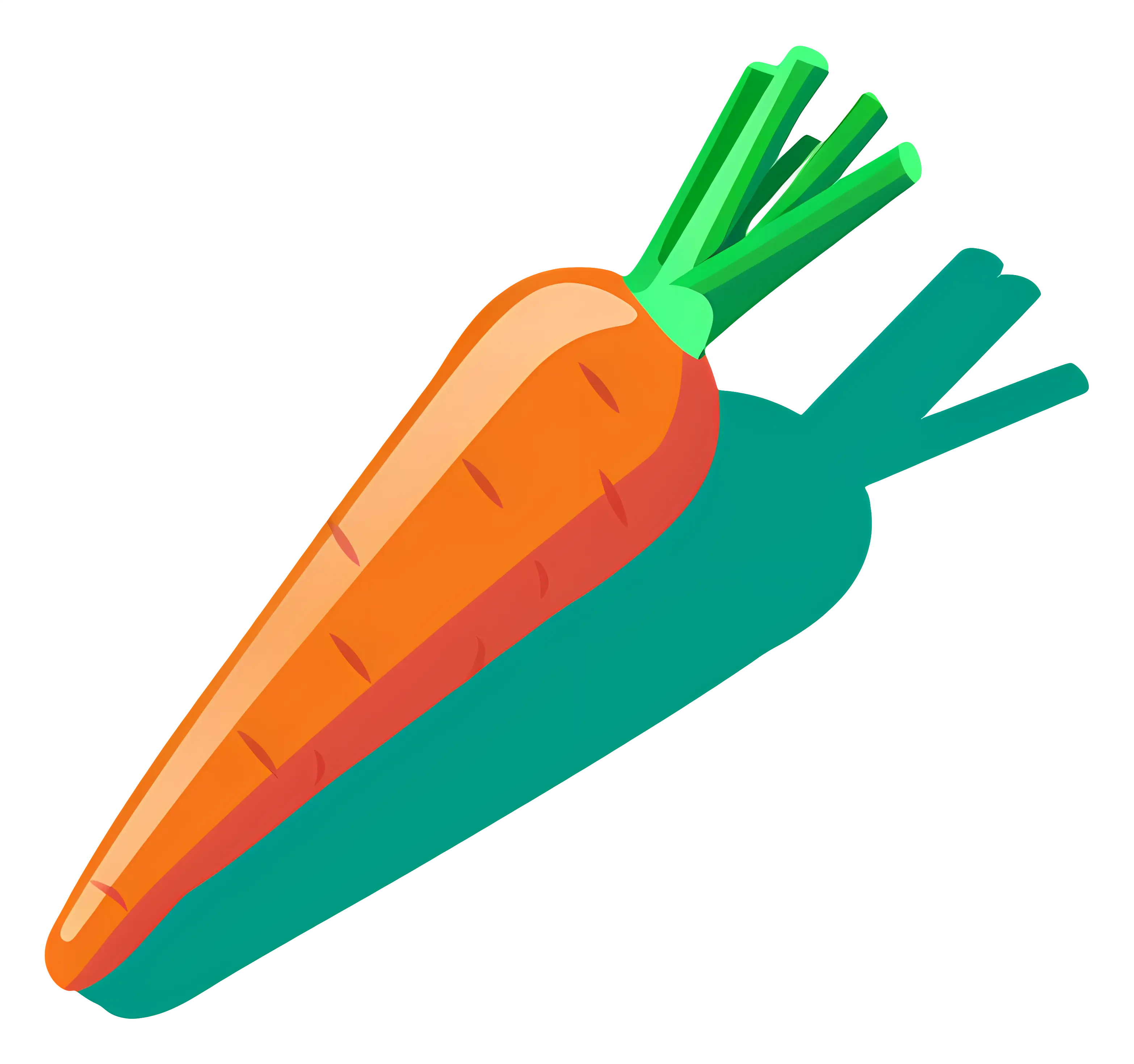 Bright Cartoon Carrot Illustration
