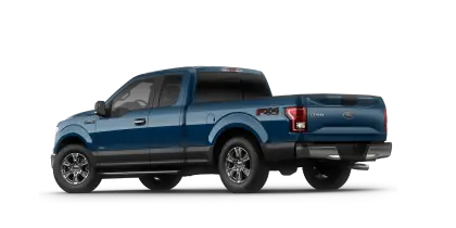 Blue Pickup Truck on a White Background