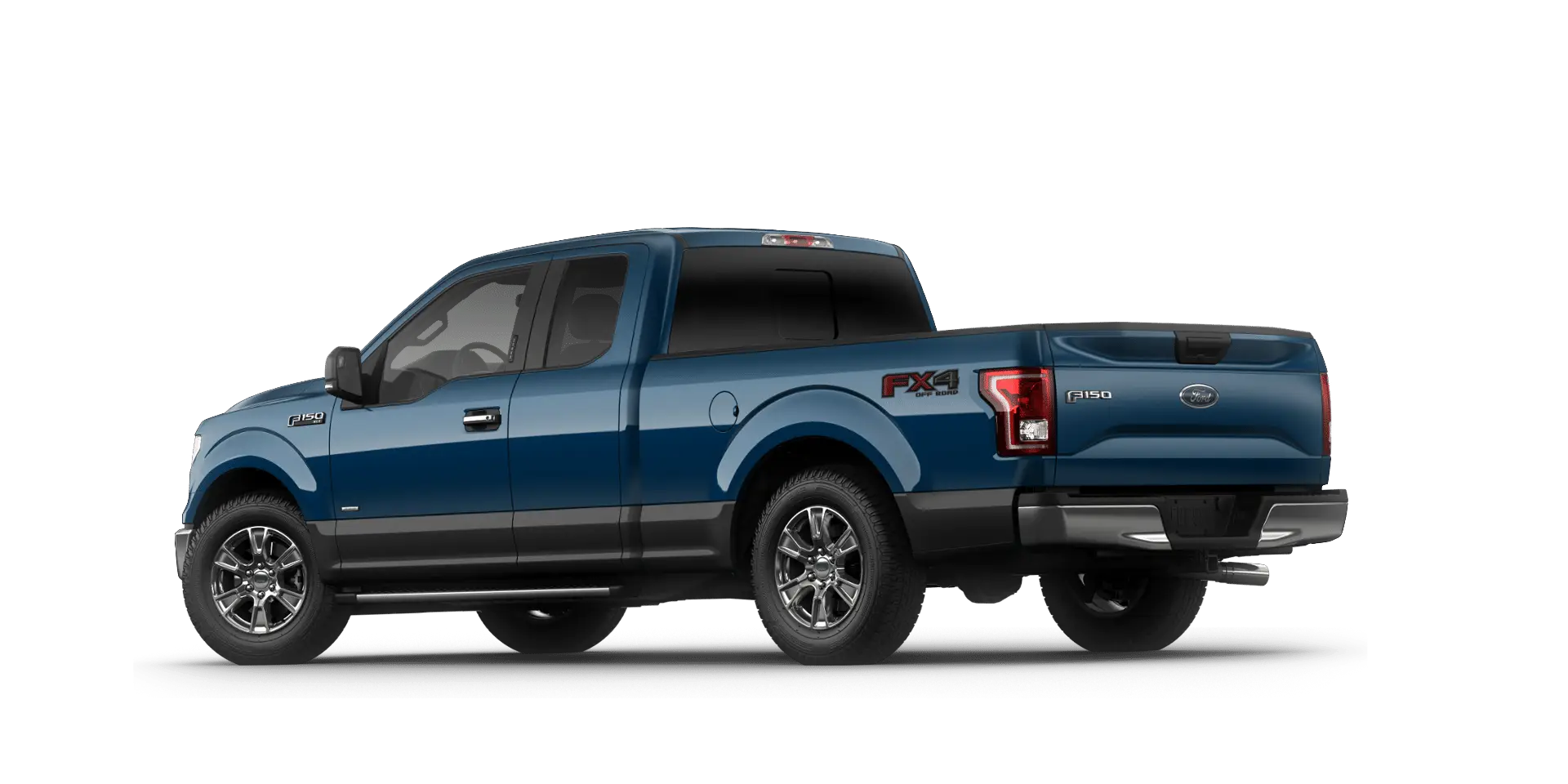 Blue Pickup Truck on a White Background