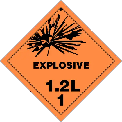 Explosive Hazard Warning Sign