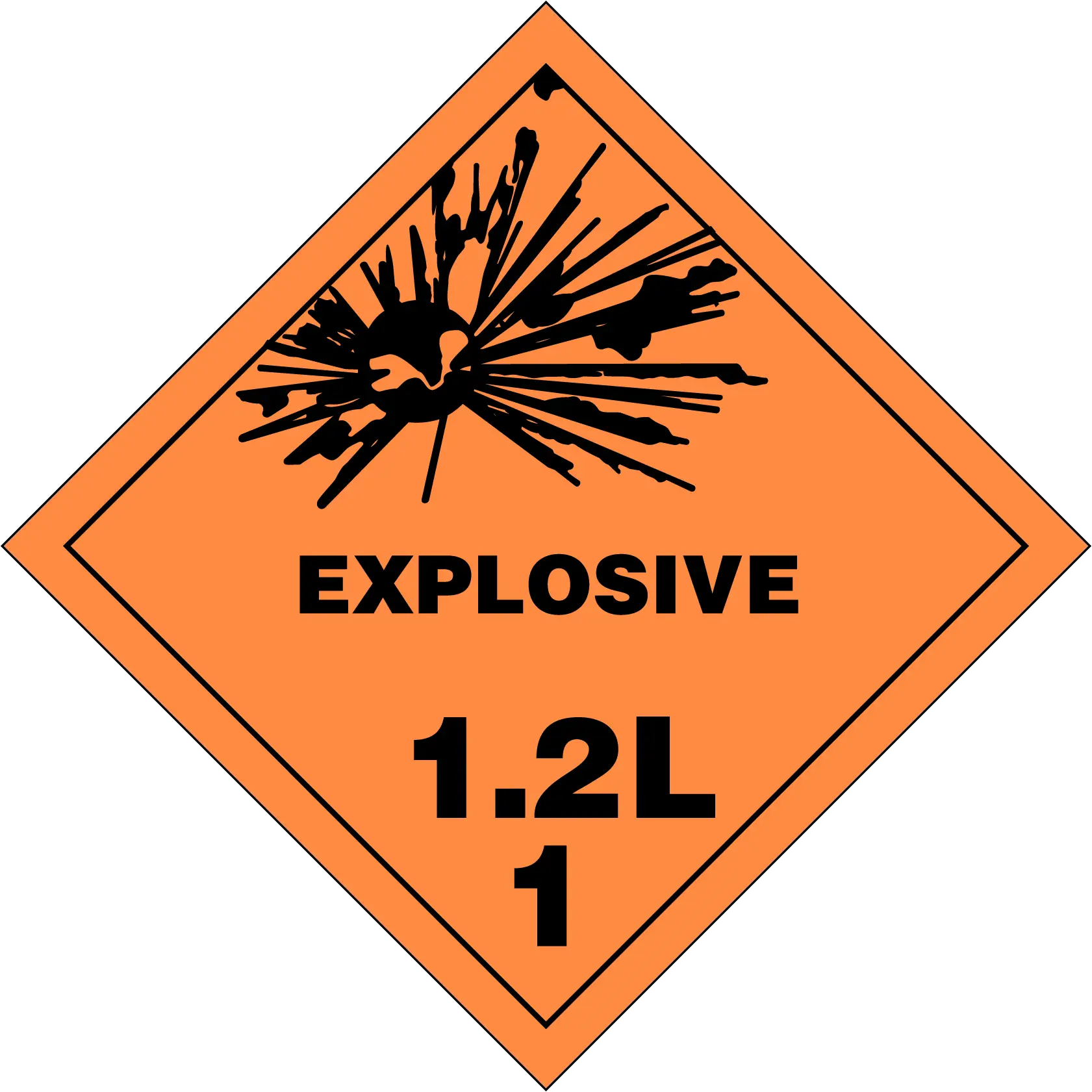 Explosive Hazard Warning Sign