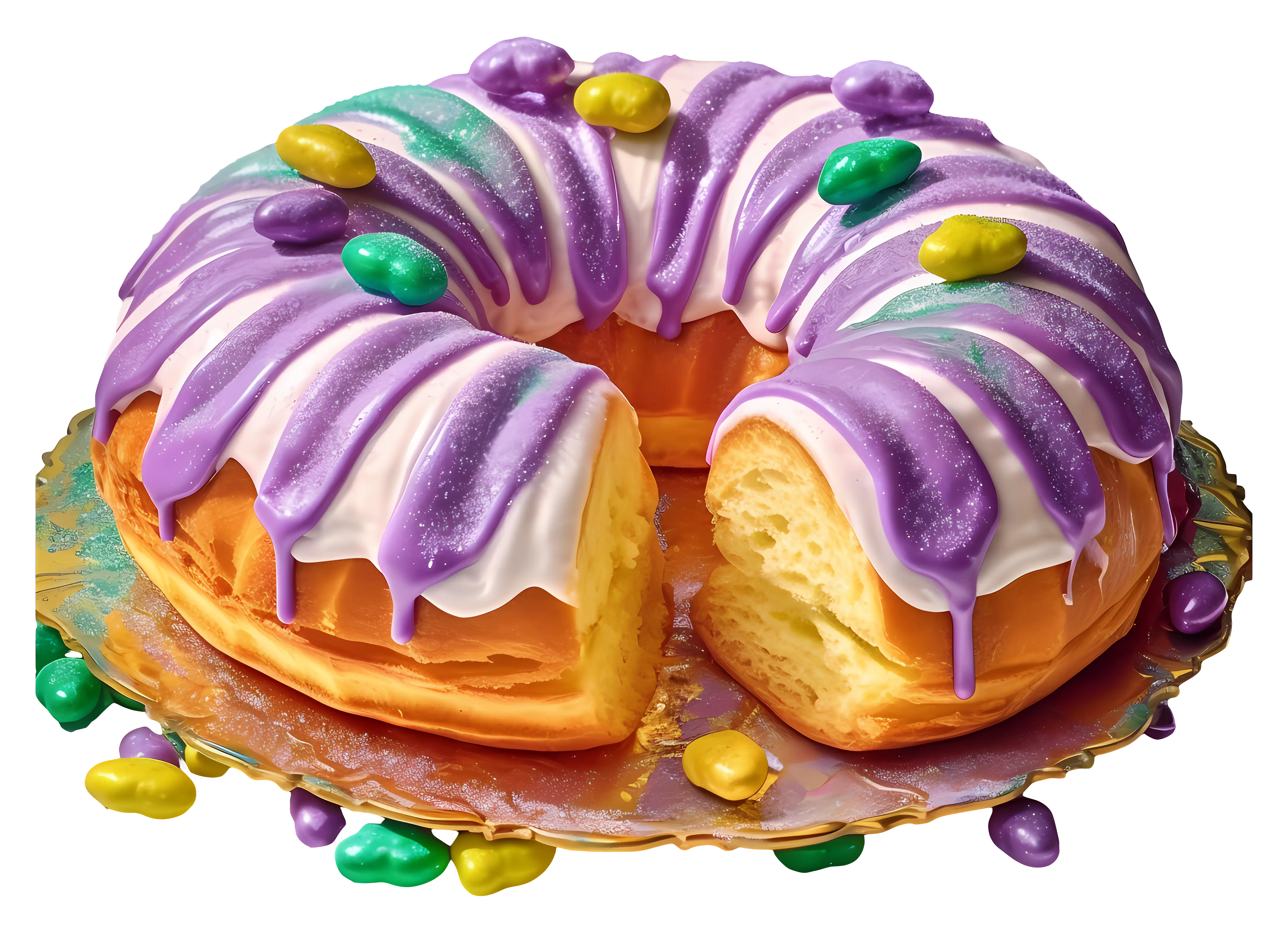 Decorated Cake with Colorful Icing