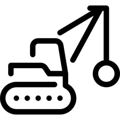 Wrecking Ball Icon for Demolition