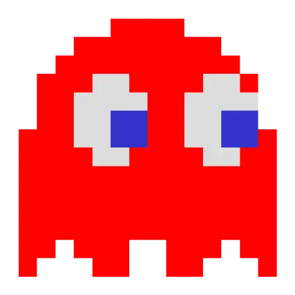 Red Ghost Pixel Art from Arcade Games