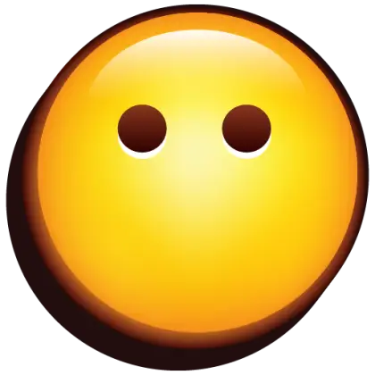 Yellow Expressionless Emoji Illustration