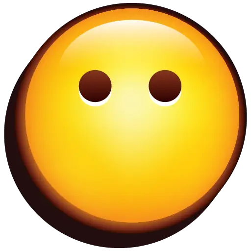 Yellow Expressionless Emoji Illustration