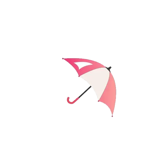 Pink and White Umbrella Illustration