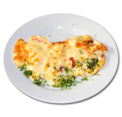 Delicious Cheese Omelette on Plate