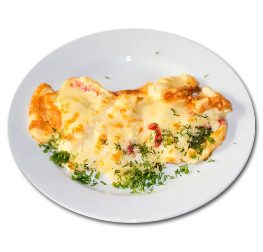 Delicious Cheese Omelette on Plate
