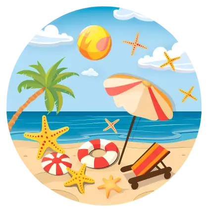 Summer Beach Scene