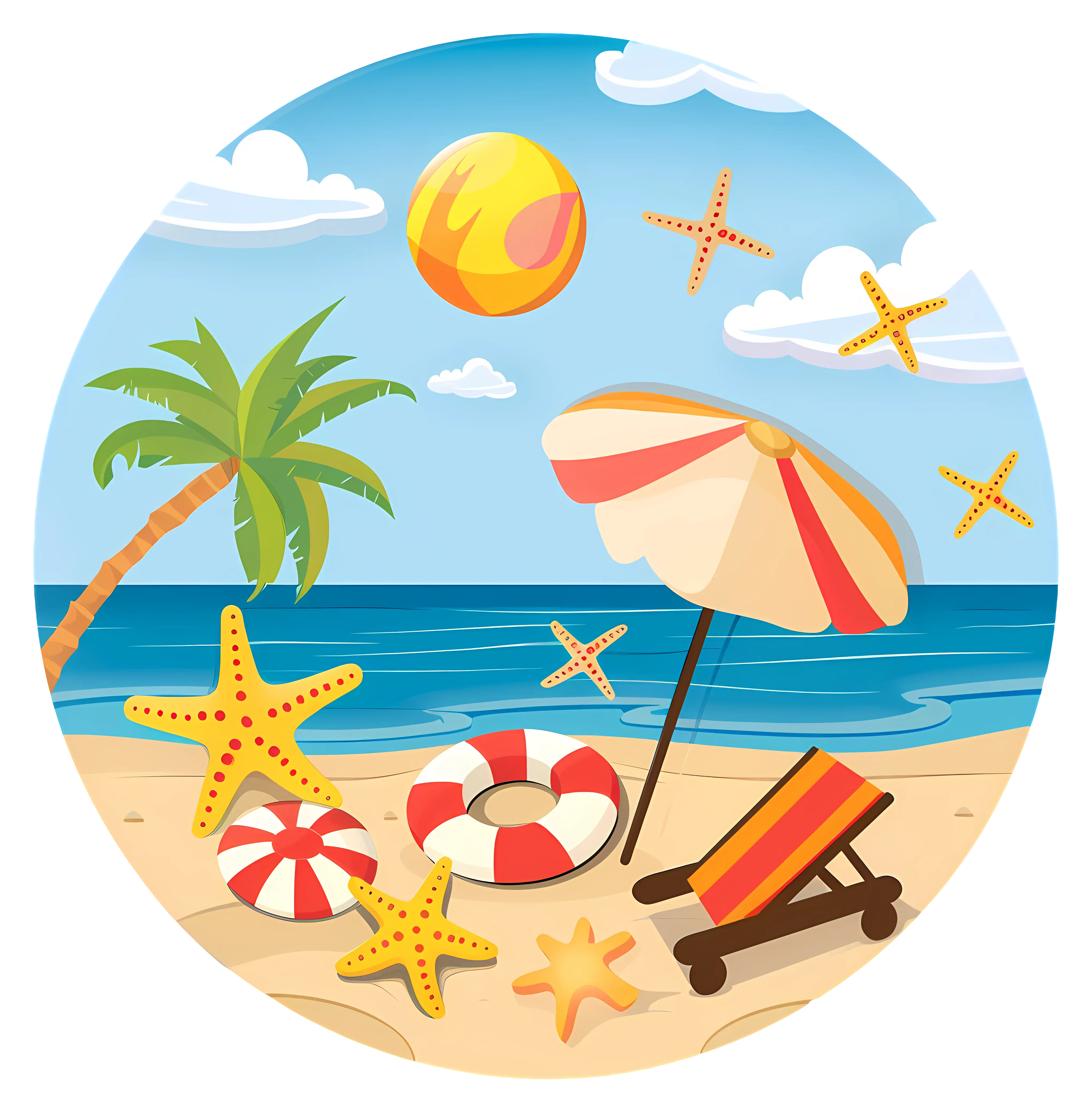 Summer Beach Scene