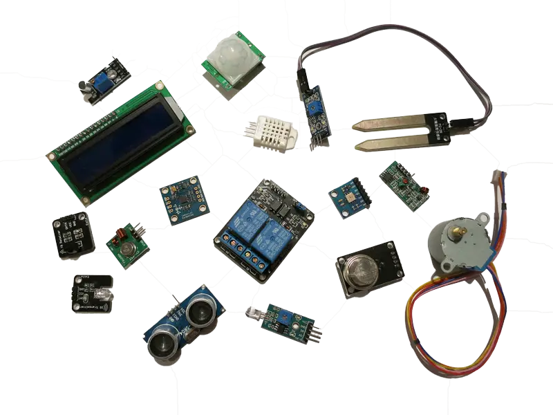 Assorted Electronic Components for DIY Projects