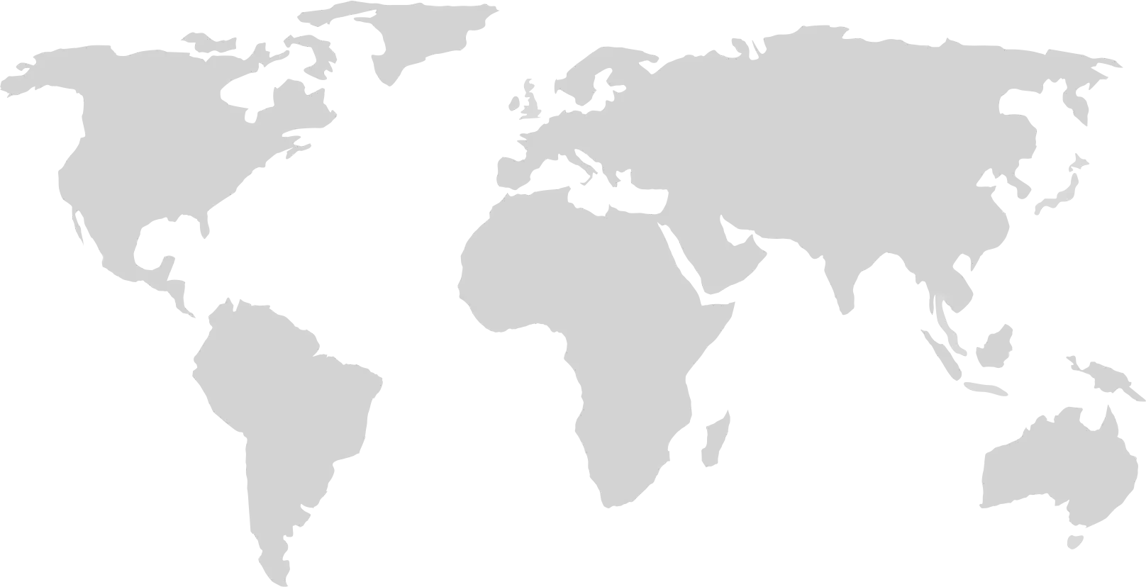 World Map with Minimalist Gray Design