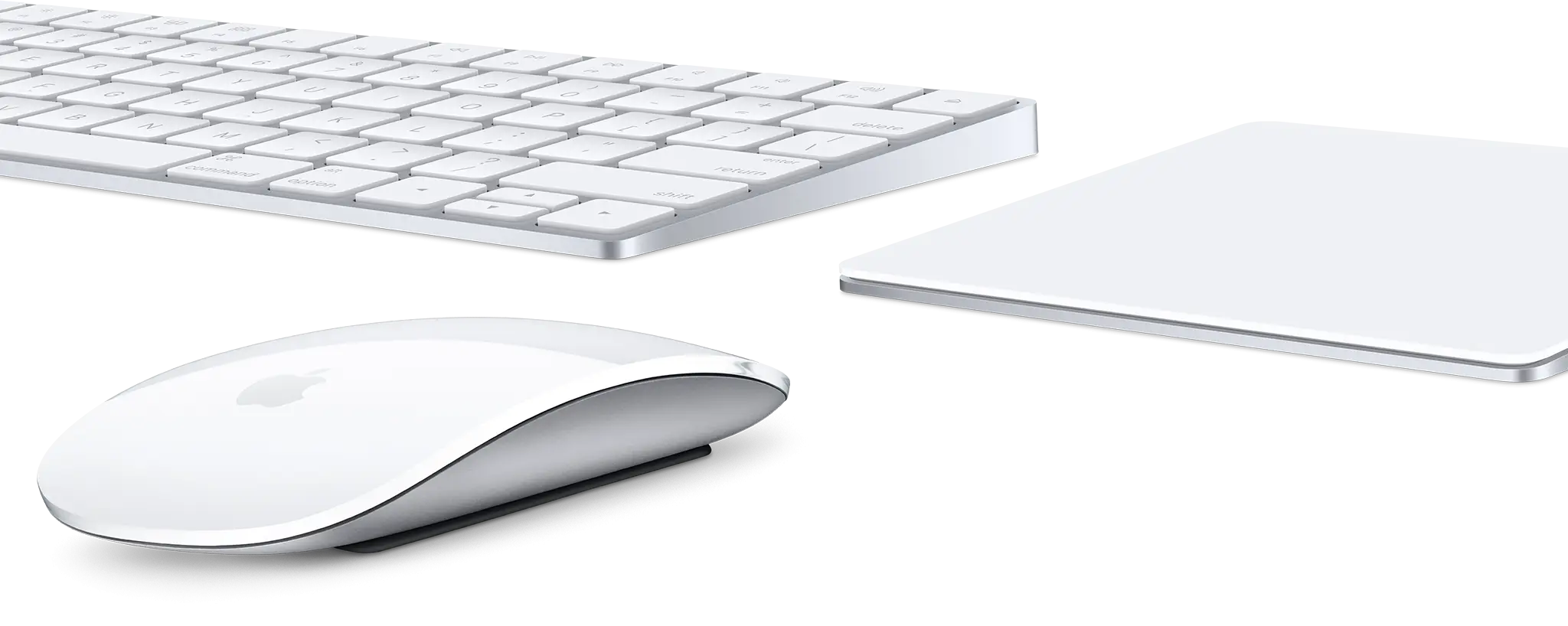 White Keyboard, Mouse, and Pad Set
