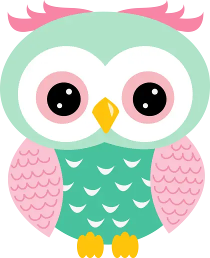 Colorful and Cute Owl Cartoon