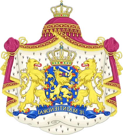 Royal Coat of Arms with Crown and Lions