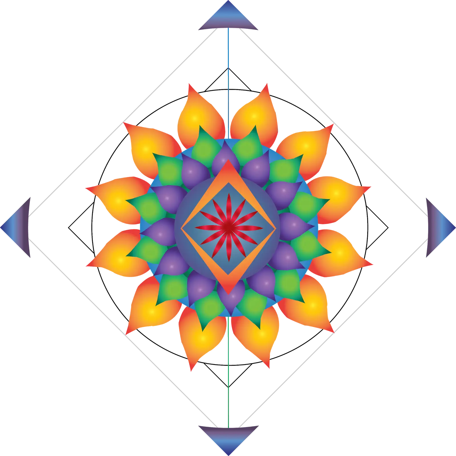 Colorful Mandala Icon Design