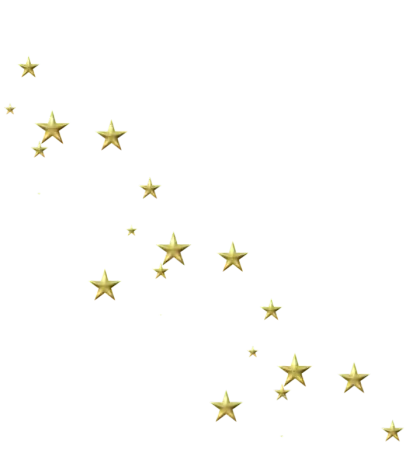 Golden Stars Scattered Design Element