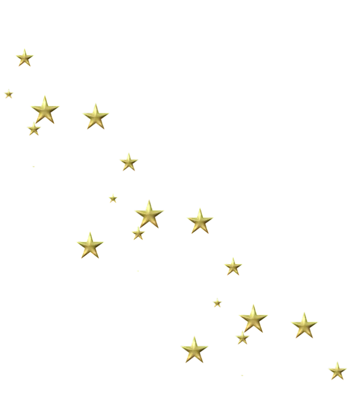 Golden Stars Scattered Design Element